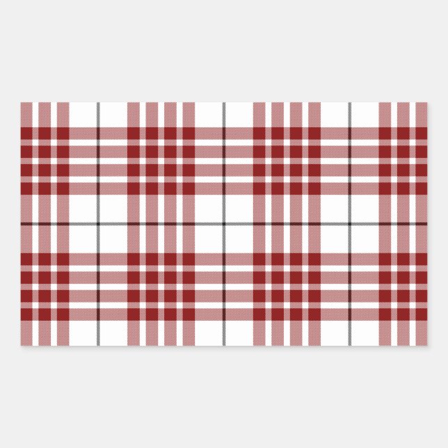 Buchanan tartan red white plaid sticker (Front)