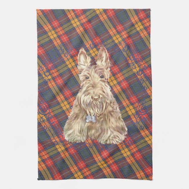 Buchanan Tartan Scottie Kitchen Towel (Vertical)