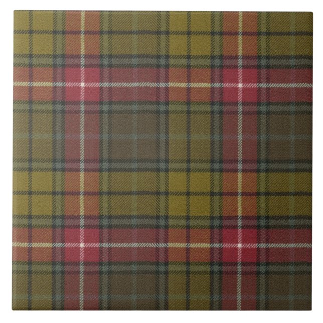 Buchanan Weathered Original Scottish Clan Tartan Tile (Front)