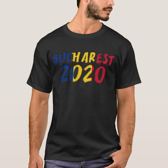 Bucharest 2020 European Championship Soccer T-Shirt (Front)