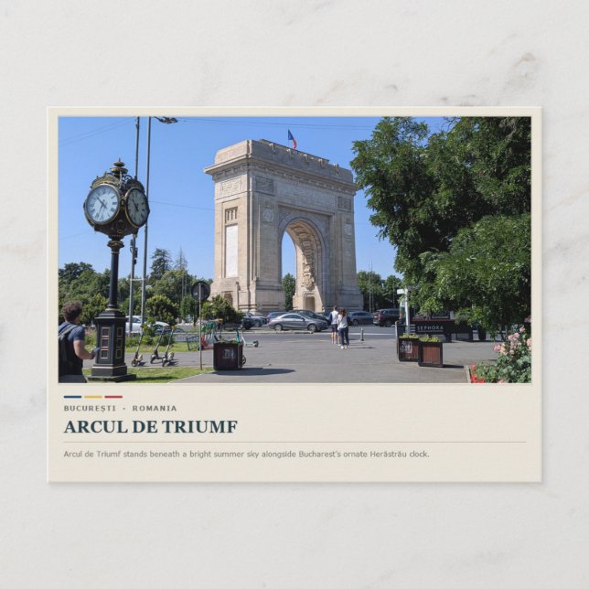 Bucharest Arcul de Triumf Postcard (Front)