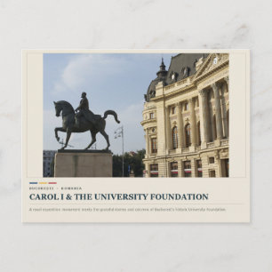 Bucharest Carol I and University Foundation Postcard
