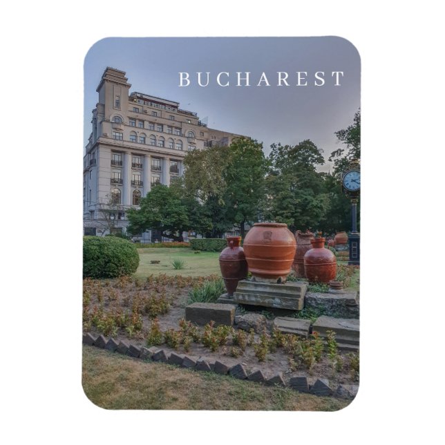 Bucharest Cismigiu Park view fridge magnet (Vertical)
