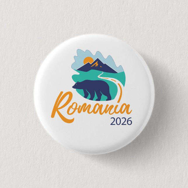 Bucharest Romania 2026 International Convention 1 Inch Round Button (Front)