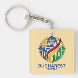 Bucharest Romania Eastern European Keychain