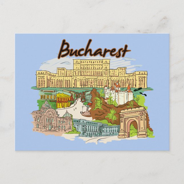 Bucharest, Romania Famous City Postcard (Front)