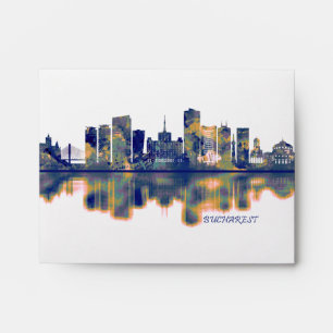 Bucharest Skyline Envelope