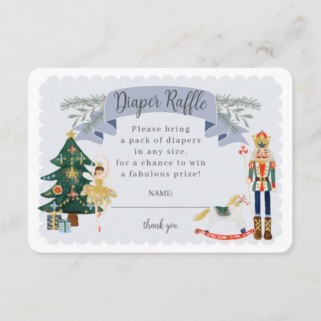 bûcheron bleu diaper tombole bébé invitation inser (Devant)