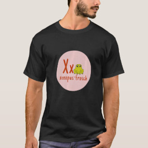 Buchstaben des deutschen Alphabets X Xenopus frosc T-Shirt