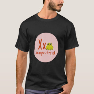 Buchstaben des deutschen Alphabets X Xenopus frosc T-Shirt
