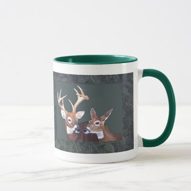 Buck and Doe Deer Painting Mug (Right)