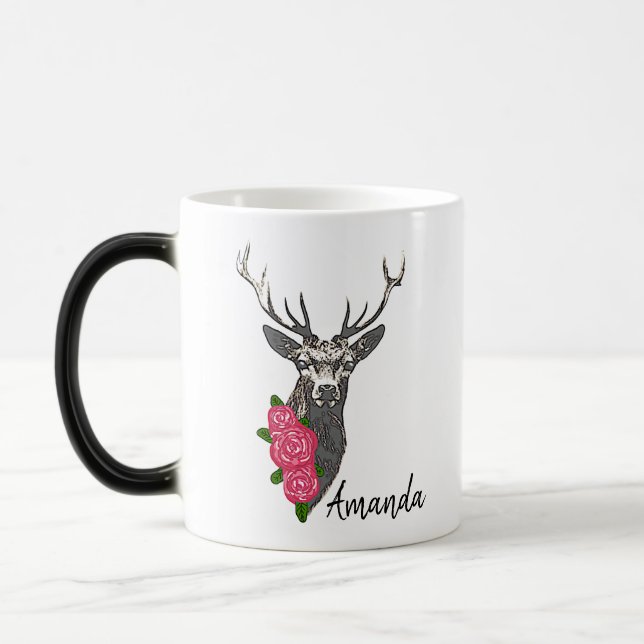 Buck & Buds  BOHO Deer Magic Mug (Left)
