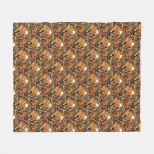 Buck Camouflage White Tail Deer Fleece Blanket