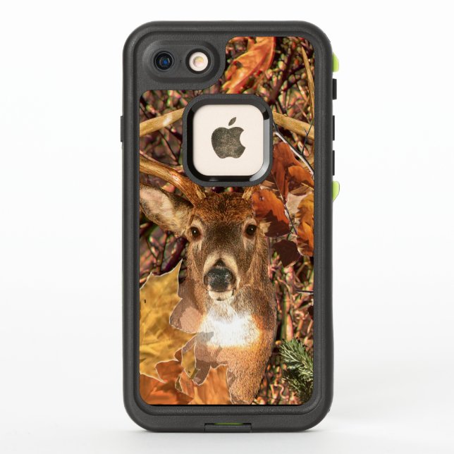 Buck Camouflage White Tail Deer on a LifeProof iPhone Case (Back)