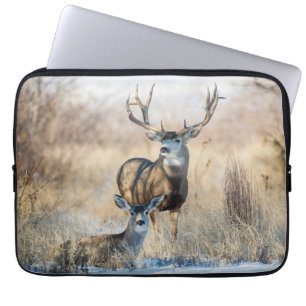 Buck Couple Mule Deer Laptop Sleeve