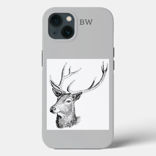 Buck Deer Antlers Hunting Animal Wildlife Nature Case-Mate iPhone Case (Back)