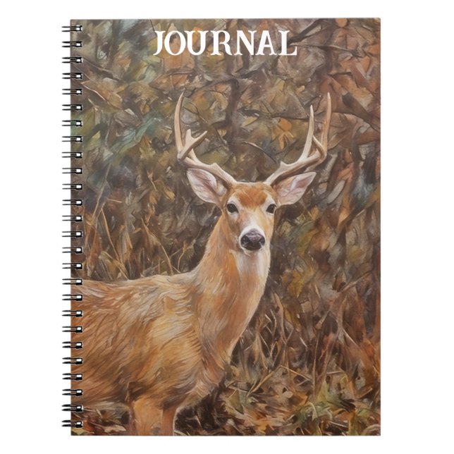Buck Deer Art Personal Journal Notebook (Front)