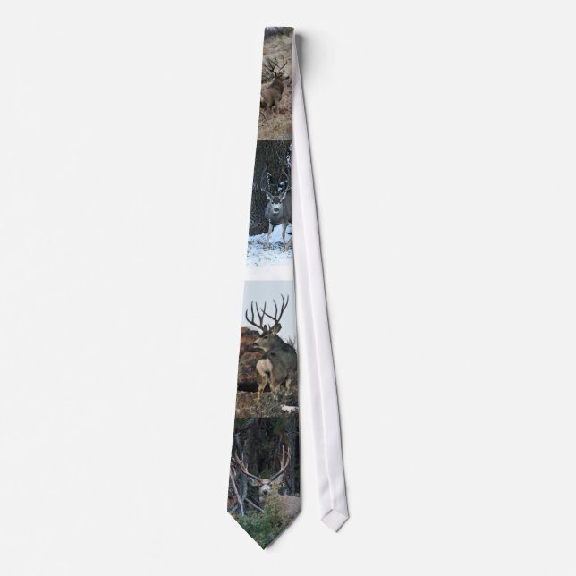 Buck deer collage tie (Front)