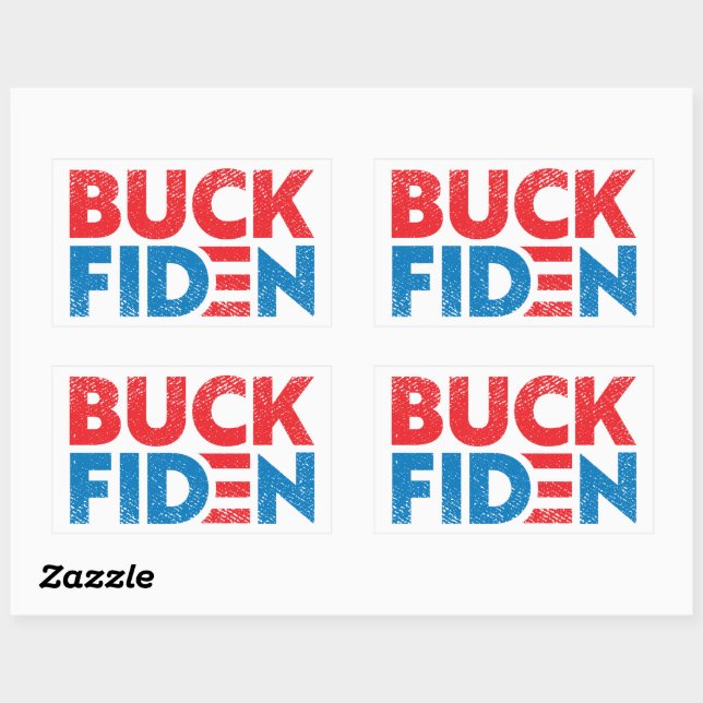 Buck Fiden funny anti Biden pro Trump Sticker (Sheet)