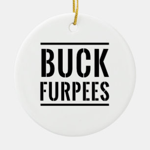 Buck Furpees Ceramic Ornament