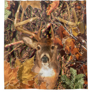 Buck Head in Camouflage White Tail Deer