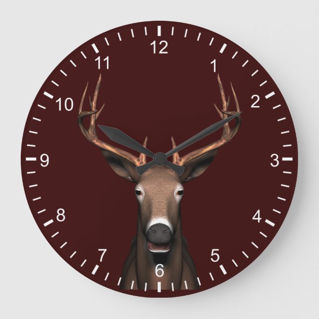 Buck Head Large Clock (Front)
