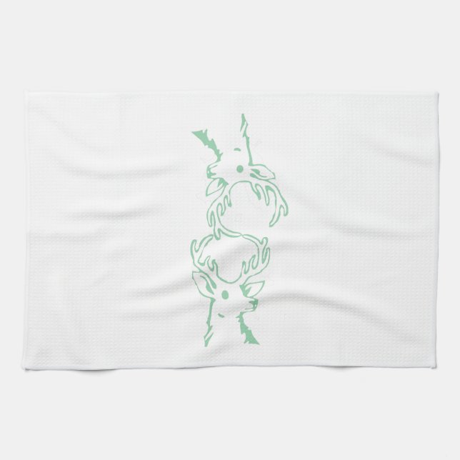 Buck Head Outline Kitchen Towel (Horizontal)