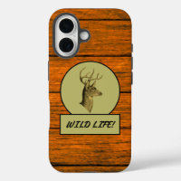 Buck Head Wood Grain iPhone Cases