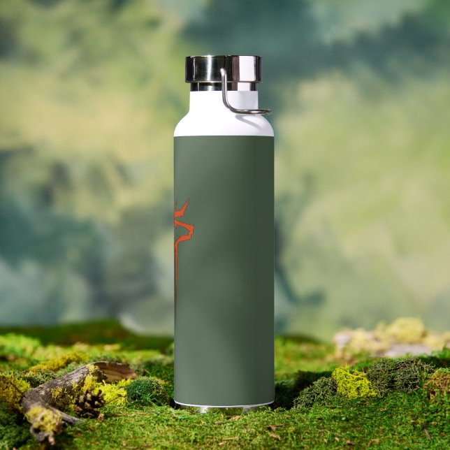 Buck Hunter Orange et Camo Green Bouteille d'eau (Extérieur)