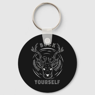 Buck Hunting Yourself Keychain