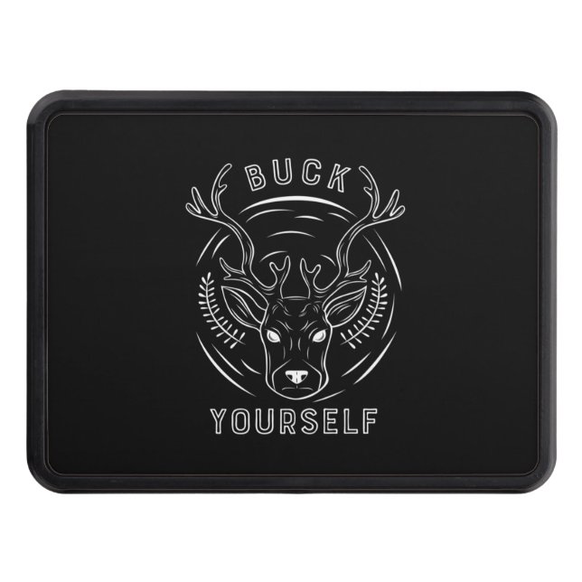 Buck Hunting Yourself Trailer Hitch Cover (Front)