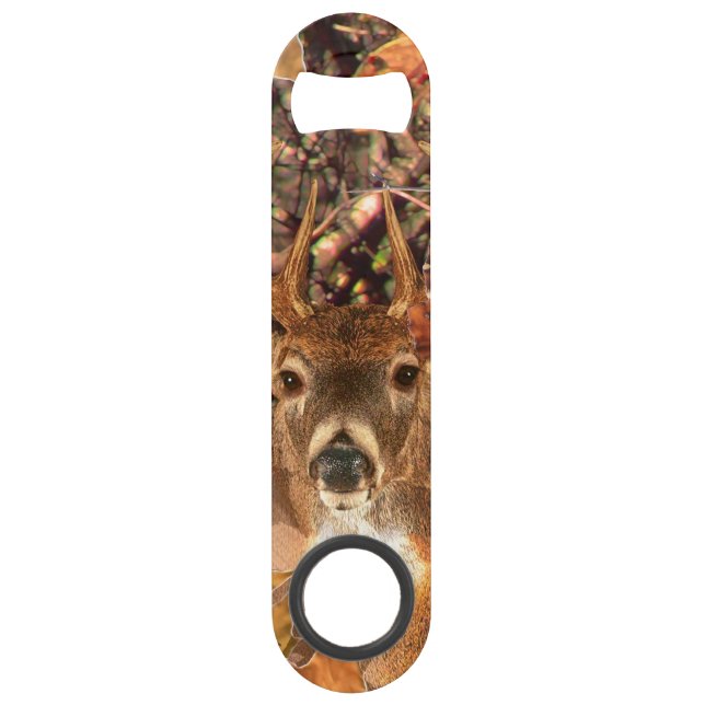 Buck in Fall Camo White Tail Deer Bar Key (Front)