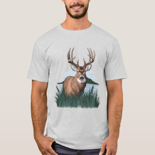 Buck in the Brush, Detailed Buck, Proud Buck T-Shirt