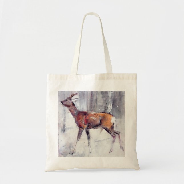 Buck in the snow 2000 tote bag (Front)