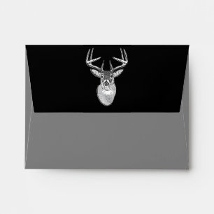 Buck on Black design White Tail Deer Envelope