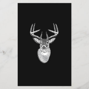 Buck on Black design White Tail Deer Flyer