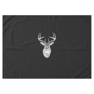 Buck on Black White Tail Deer Tablecloth