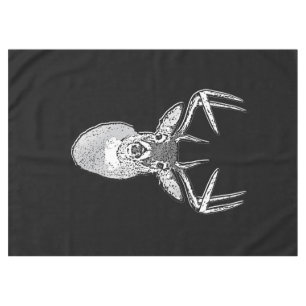 Buck on Black White Tail Deer Tablecloth