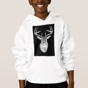 Buck on Bold Black White Tail Deer
