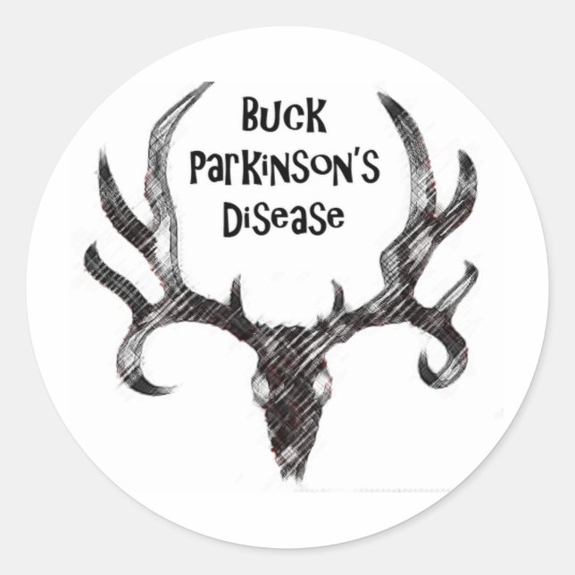 Buck Parkinson's Disease Classic Round Sticker (Front)