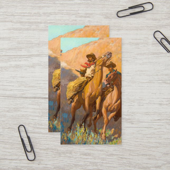 Buck Peters, Ranchman by Maynard Dixon Business Card (Front/Back In Situ)