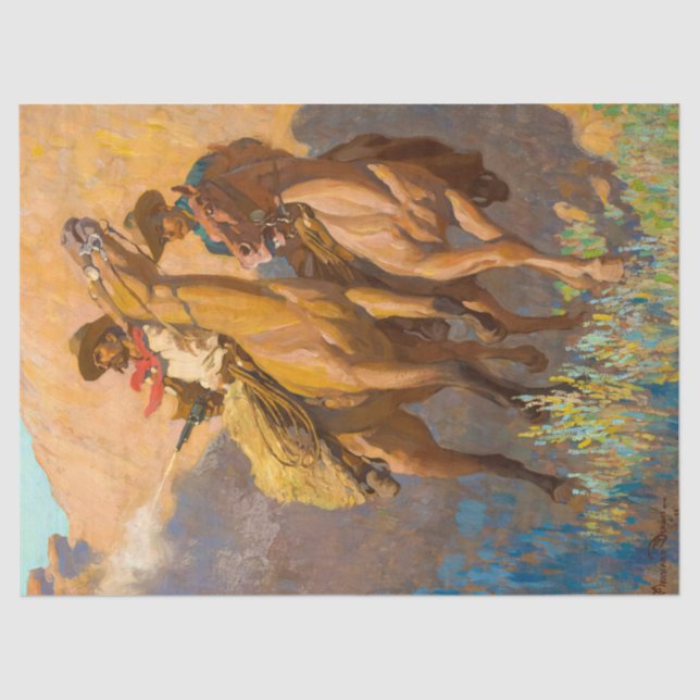 Buck Peters, Ranchman by Maynard Dixon Tissue Paper (Front)