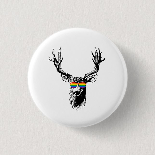 BUCK PRIDE 1 INCH ROUND BUTTON (Front)