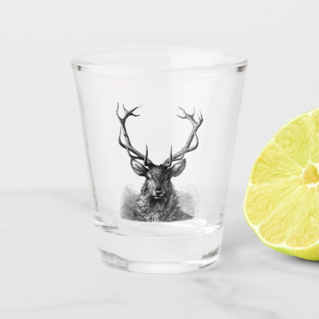 Buck Shot Glass (Front)