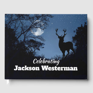 Buck Silhouette at Night Memorial  Guest Book