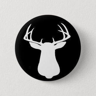 BUCK SILLHOUETTE 2 INCH ROUND BUTTON