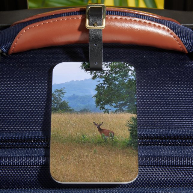 Buck Standing in a Field Luggage Tag (Front Insitu 2)