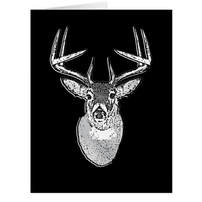 Buck sur la tête de cerf de queue blanche noire (Devant)