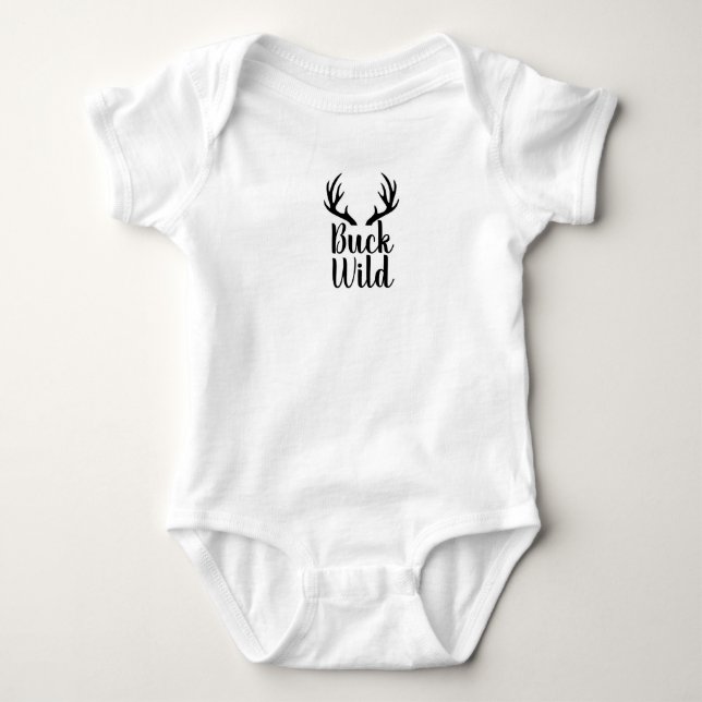 Buck Wild Baby Bodysuit (Front)