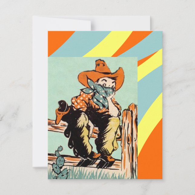 BUCKAROO BIRTHDAY PARTY INVITATION Party streamers (Front)